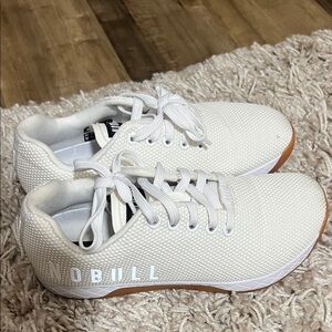 NOBULL White Textured Sneakers with Gum Soles
